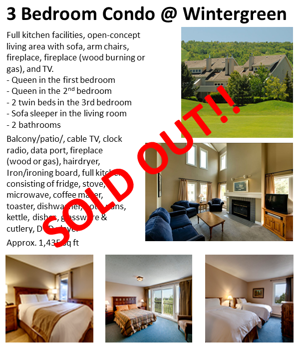 3 Bedroom Wintergreen SOLD OUT