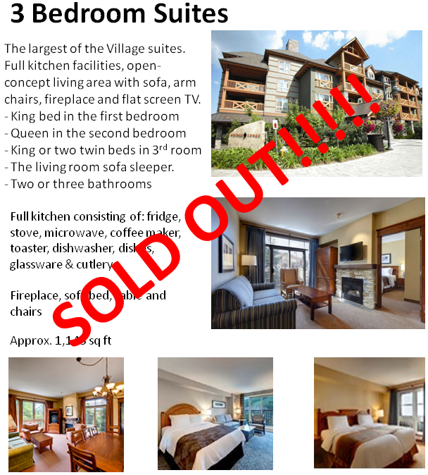 3 bedroom suite sold out