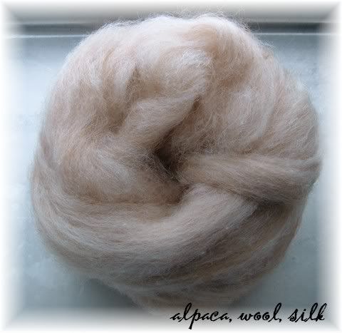 Alpaca Wool Silk Roving
