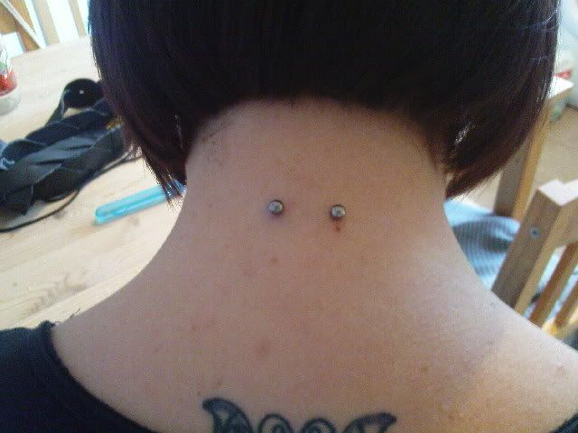 I had it pierced using a 1.6mm needle and using a titanium surface bar.