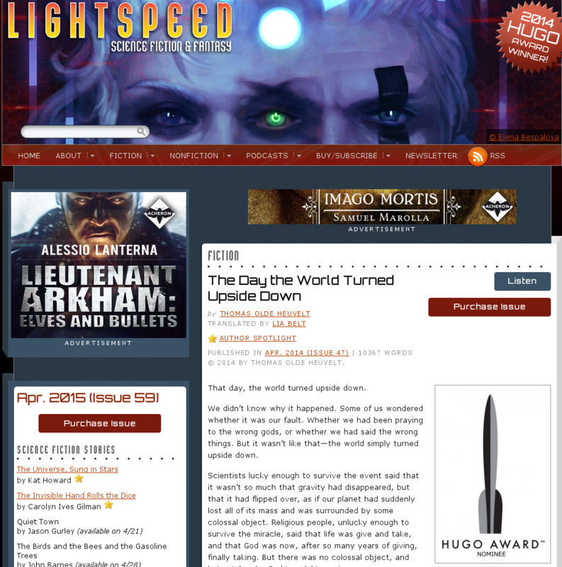 A Few Comments on “The Day the World Turned Upside Down” by Thomas Olde