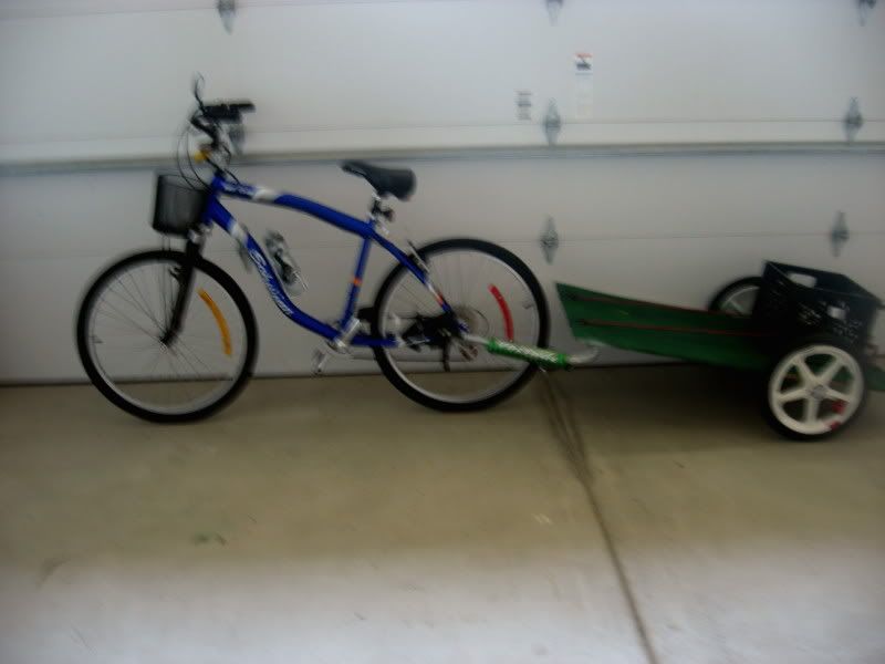 show your bike trailer! and how you hook it up to your bike! Rat Rod