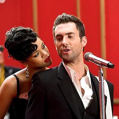 Rihanna And Adam Levine The Lead Singer Of Maroon 5 At A Los 400x400