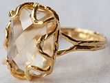 Citrine ring - side view