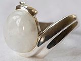 Moonstone ring - side view