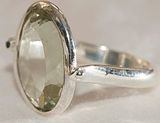 Green Amethyst ring/pendant - side view