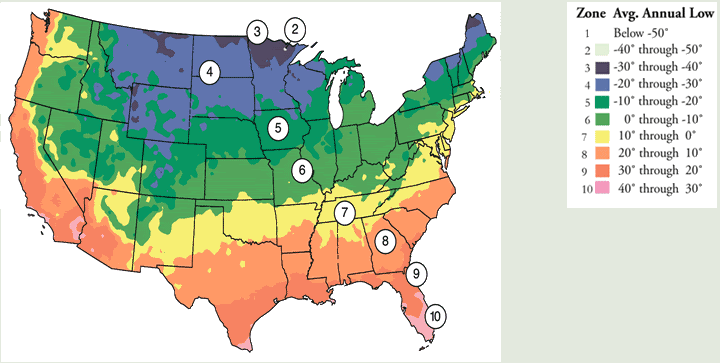 Usa Zone Map