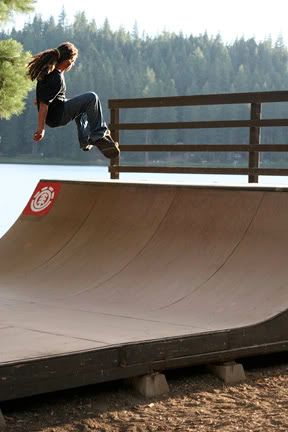 Matt Huse kickflip, Sequoia Lake, CA