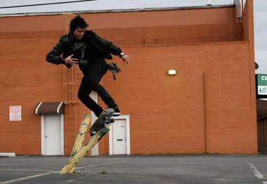 Randy Chew,FS Feeble,Pole Jam,in Baltimore Maryland,skateboarding