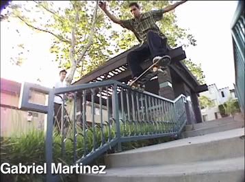 Young Gabriel Martinez, Gabriel throws down a noseslide in the late 1990's