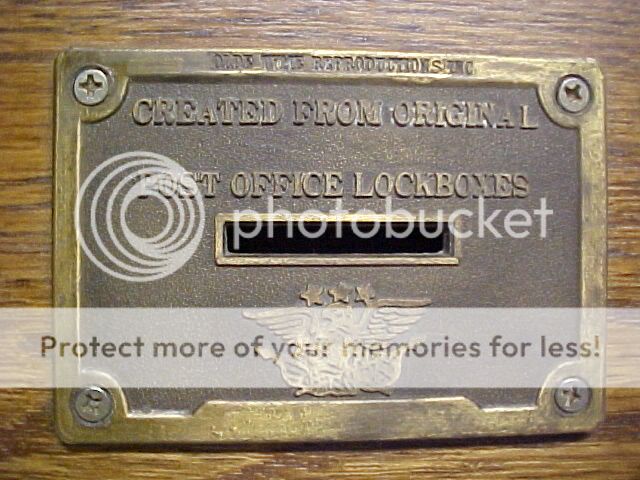 ANTIQUE STYLE POST OFFICE COIN BOX ORIGINAL PO LOCKBOX 2696 