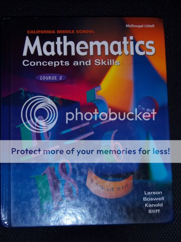 McDougal Littell Mathematics Math 7th Grade 7 Textbook