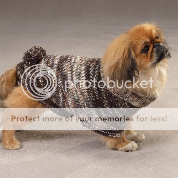 Shimmer Turtleneck Dog Sweater with Poms Chihuahua XXS Coat Costume 