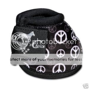 Professionals Choice Bell Boots Horse Tack Peace Sign L