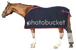 Weatherbeeta WOOL Horse Blanket Cooler Navy Blue Red 72  