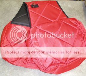 Quilted Insulated Red Cantle Bag Saddle Trail Riding  