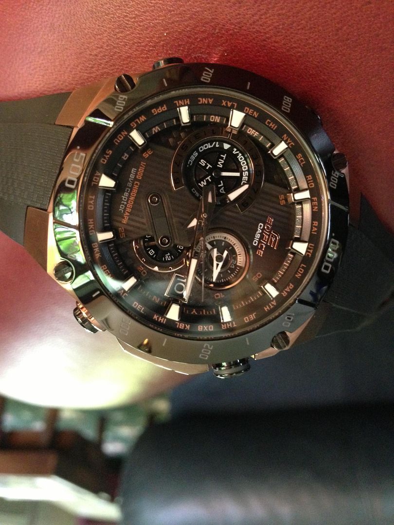 casio edifice black label atomic watch